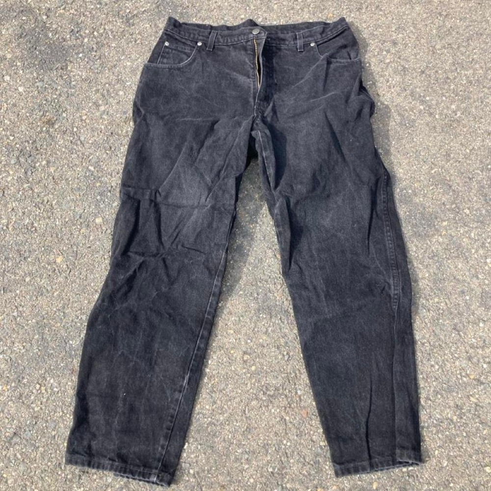 Lands' End black denim jeans gorpcore outdoor punk rustic fisherman coastal